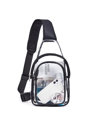 Fosenze Pvc Şeffaf Tek Omuz Çantası - Su Geçirmez, Hafif Ve Çok Amaçlı Günlük Sırt Çantası Çok Renkli