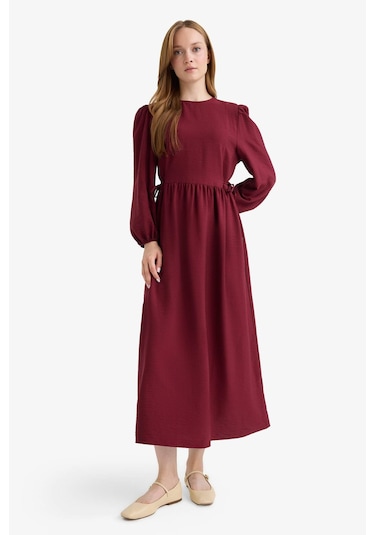 Defacto Regular Fit Bisiklet Yaka Aerobin Uzun Kollu Maxi Elbise E5261ax25aubr115 Bordo Defacto Regular Fit Bisiklet Yaka Aerobin Uzun Kollu Maxi Elbise E5261ax25aubr115 Bordo