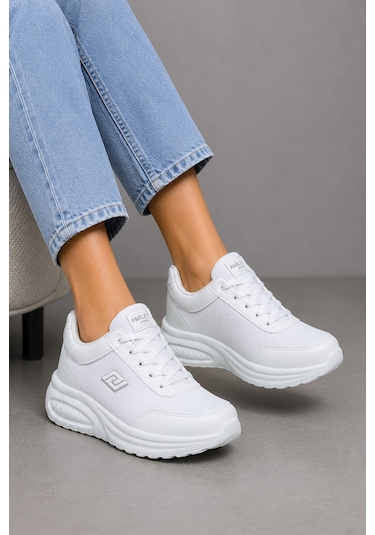 Celira Prl Beyaz Anorak Kadın Sneaker Spor Ayakkabı 724