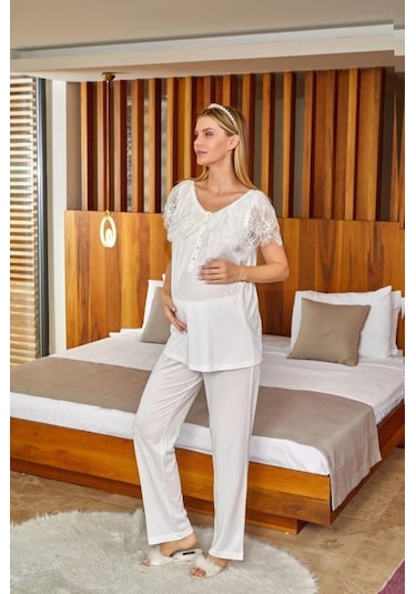 Cossy By Aqua 24650 Ekru Hamile Lohusa Pijama Tk