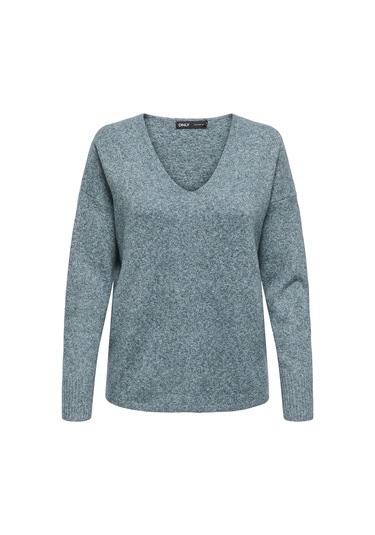 Vero Moda Only V Yaka Örme Kadın Kazak 15224360 Yeşil