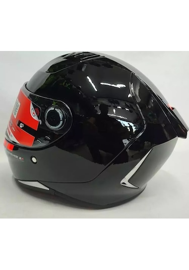 Mt Revenge 2 Solid A1 Şeffaf Vizörlü Kask Parlak Siyah Siyah