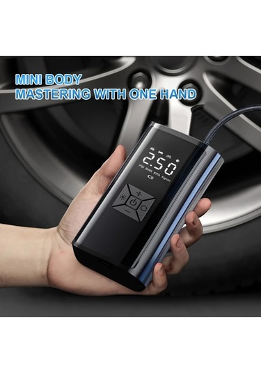 Willowhaven 1 Adet Kablosuz Dijital Hava Kompresörü Araba Bisiklet Motor Lastik Şişirme Usb Şarj 150psı