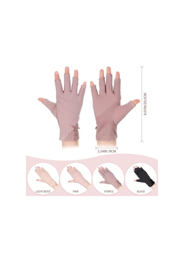 Qingmipy Kadınlar İçin 4 Çift Yarı Parmaklı Güneş Korumalı Eldiven, Kaymazsız Tasarım, Sürücülük-fishing-golf Ve Dış Etkinlikler İçin, M Bedeni Çok Renkli