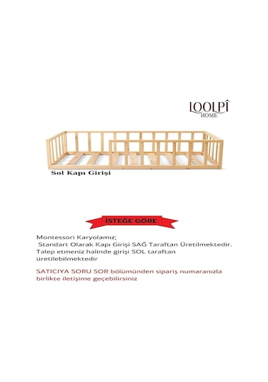 Loolpi Home Montessori Bebek ve Çocuk Karyolası