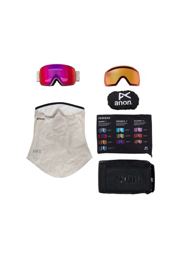 Anon M5 Goggles + Bonus Lens + Mfi:registered: Face Mask Unisex Beyaz Goggle 30618 Beyaz