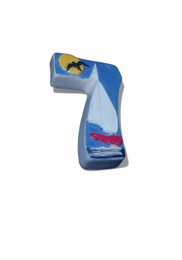 Kapı Numarası Seramik Yelkenli Handmade - No 7 8 13 2 Cm Duvar İçin