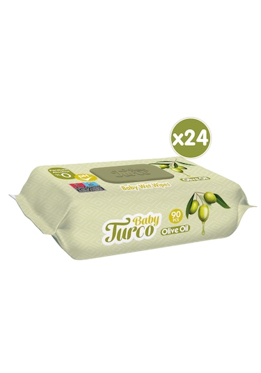 Baby Turco Zeytinyağlı Islak Bebek Havlusu 24 x 90'lı 2160 Yaprak