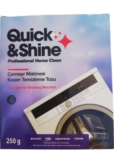 Quick&Shine Çamaşır Makinesi Kazan Temizleme Tozu 250 G