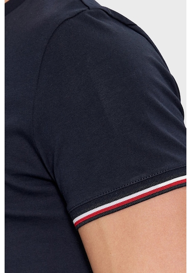 Tommy Hilfiger Sıfır Yaka T-shirt Regular Fit Siyah Siyah