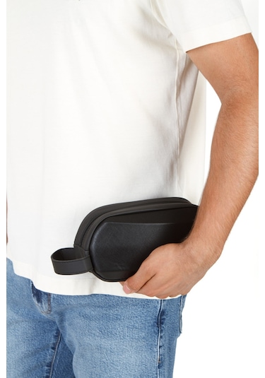 Erkek Günlük Portföy Clutch El Çantası Siyah