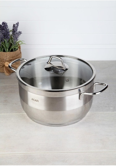 Acar Karat Serisi Paslanmaz Çelik Lüx 24 CM Derin Tencere