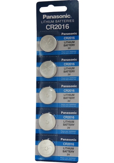 Panasonic CR2016 3V Lityum Blister Düğme Pil 5'li