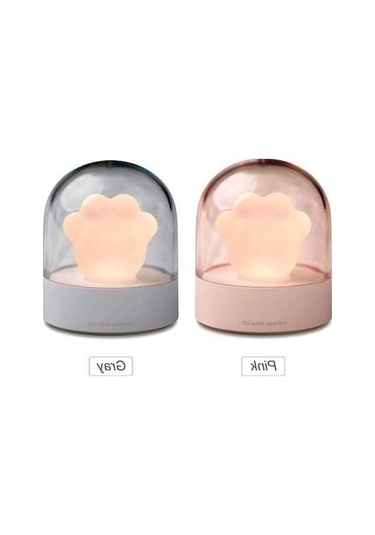 Willowhaven Kedi Pençesi Led Gece Lambası - 3 Parlaklık, Müzikli Bebek Odası Dekorasyonu Pembe, 8.8x8.8x10.5 Cm Pembe