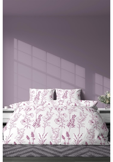 Zeynep Tekstil Nevresim + Yastık Kılıfı Çarşafsız Pamuklu Çift Kişilik Nevresim Seti Grape 200 x 220 Yeşil