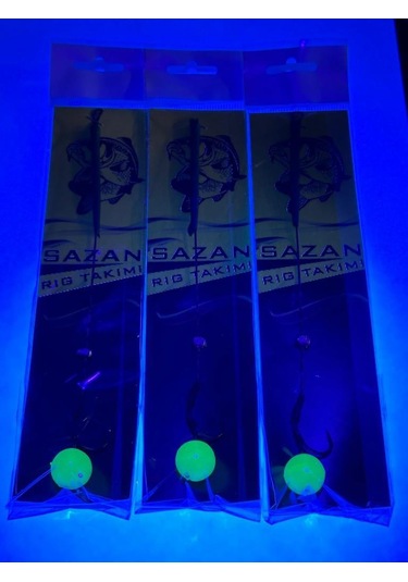 Hazır Yüzen Sazan Rig Takımı Yuvarlak Yüzen Uv Silikon 3 Adet