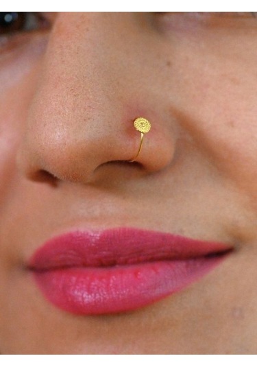 Gold Yuvarlak Burgu Detay 925 Ayar Hızma-hızma36 Altın