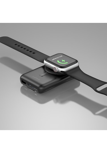 Lapas Lp-pw004 Akıllı Saat Kablosuz Şarj Özellikli Wireless Powerbank 10000mah 15w Siyah