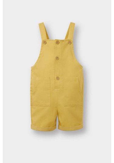 Defacto Erkek Bebek Gabardin Salopet Tulum E9010a525smyl516 Sarı