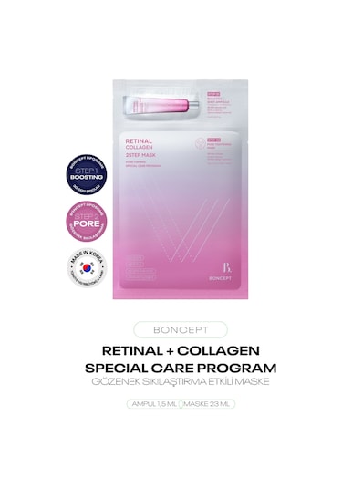 2 Adımlı Retinal Kolajen Serum Maske Seti Retinal Collagen Shot 2step Mask Sheet