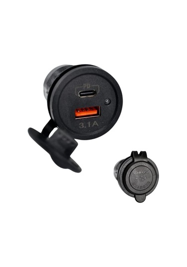 Shuıvan Usb Type C Girişi 3.1ah Usb İphone Kapaklı Şarj Söketi-1508