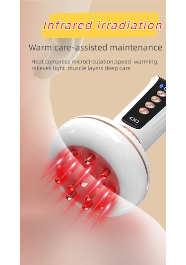 Carmine Elektriksel Kas Uyarıcı Isı Terapisi Tüm Vücut Masaj Aleti Beyaz