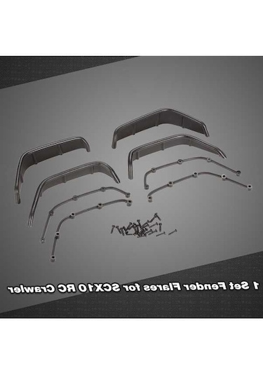 Pazly 1:10 Axial Scx10 Rc4wd D90 D110 Parçaları İçin 1 Set Rc Crawler Çamurluk Kenarları