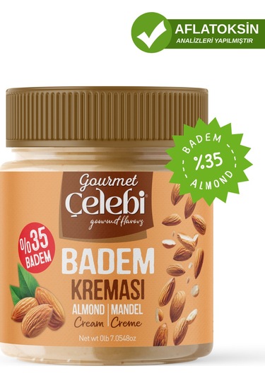 Badem Kreması 200 Gr - %35 Badem İçeren Sürülebilir Kahvaltılık