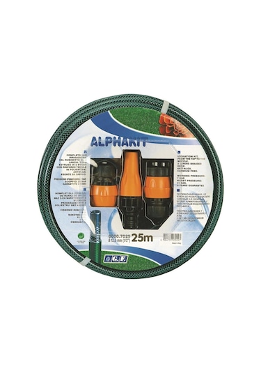 GF 7029 Bahçe Sulama Hortumu Kiti 25 Metre Hortum