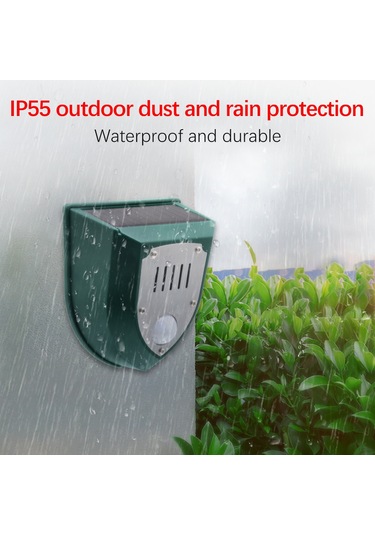 Ximistore9 Güneş Enerjili Ultrasonik Alarm, 129db Sesli Ve Işıklı Uyarı, Ip55 Su Geçirmez, Hareket Algılama