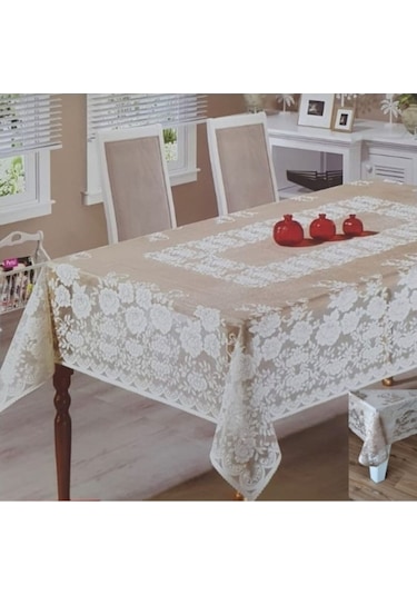 Örme Tül Masa Örtüsü 160X220Cm (287225738)