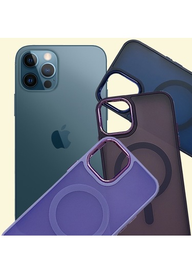 İphone Uyumlu  12 Pro Max Kılıf Freyax Seri Magsafe Özellikli Silikon Kapak