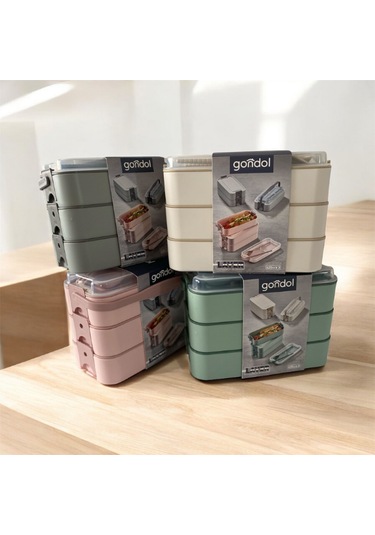 3 Katlı Sefer Tası Çok Renkli