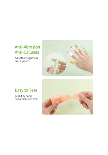 Xindoker 4 Rulo Kendinden Yapışan Nefes Alabilir Esnek Sargı Bezi - 1 İnç X 5 Yard