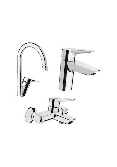 Artema Solid S Lavabo Musluk + Eviye Mutfak + Banyo Batarya Seti