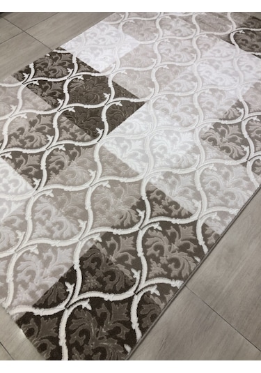 Dinarsu Halı Divina 150X233 Dı-010 Vizon Krem Kareli 4 M2 Halı !