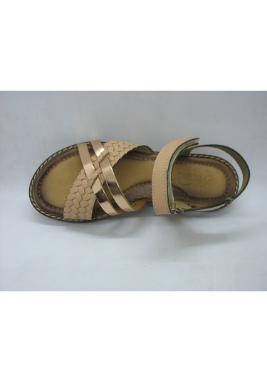 Piarmoni 494 Bej Deri,anatomik Taban Sandalet 31-36 Bej
