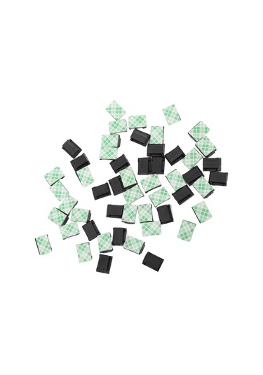 Maiyame Nylon Siyah Bağcıklı Kablolu Tutucular 50 Adet - 2.5mm Enine Kadar Uyumlu, Delme Yok Kurulum, Odanı Düzenle