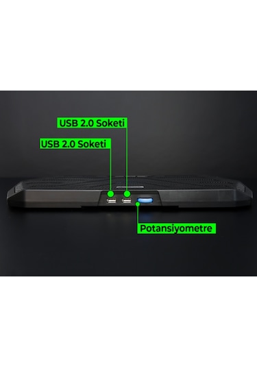 Rush Aura RC303 RGB 5 Fanlı 11" - 19" Notebook Soğutucu