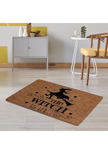 Suntek Komik Kapı Mat Giriş Kaymaz Kauçuk Arka Paspas Halı Cadı