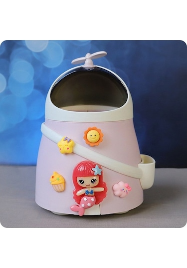 Novahub Pembe Sevimli Tavşan Kapaklı Masaüstü Çöp Kutusu - Dayanıklı Ve Şık Pembe