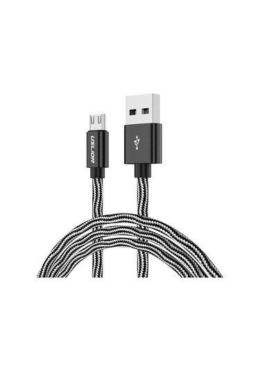 Uslıon Mikro Usb Kablosu Samsung Xiaomi Tablet Android Usb Şarj Kablosu 2a Hızlı Şarj Usb Veri Kablosu 0.3 M Gümüş