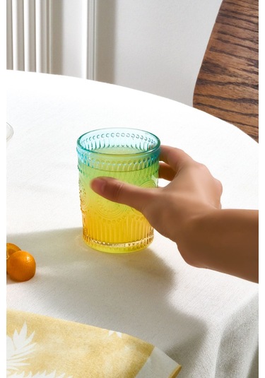 Karaca  Sunflower Meşrubat Bardağı 332 Ml Mavi Sarı