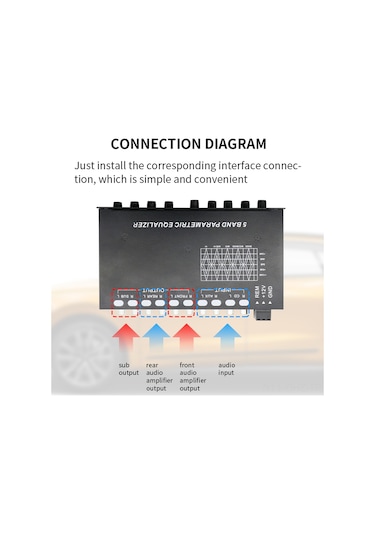 Aubyhe Araç Ses Düzenleyici: 5 Bantlı Eq Ayarlı Oto Ses Genişletici Ve Filtreleyici Sistemi