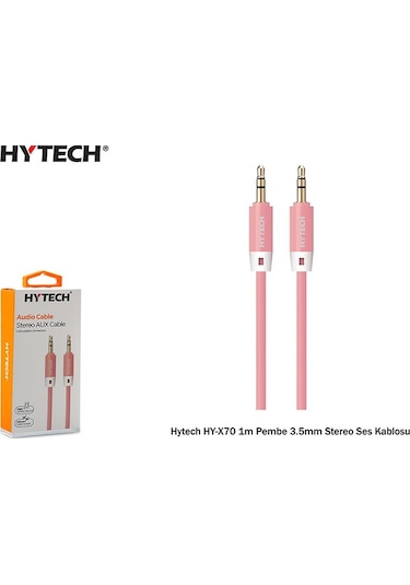 Hytech Hy-X70 1M Pembe 3.5Mm Stereo Ses Kablosu