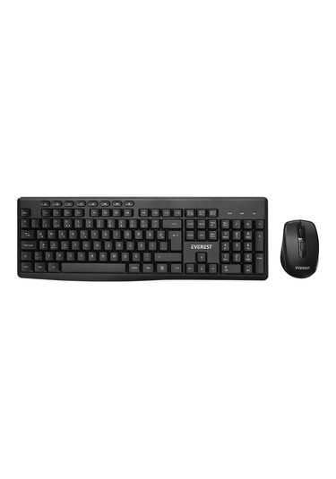 Everest Km-719 Siyah Ikisi Bir Arada 2 İn 1 Kablosuz Q Multimedia Klavye + Mouse Set