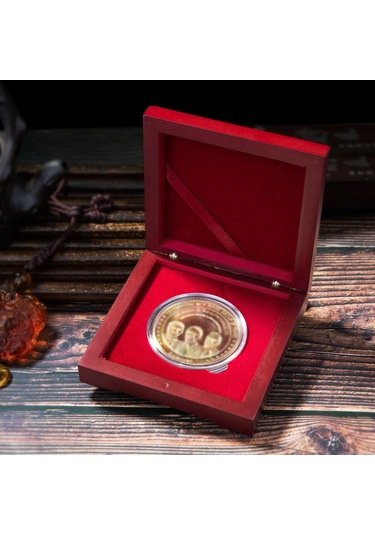 Dolıty Para Ahşap Kutu Organizatör Kutusu, Argent Toplama Kırmızı