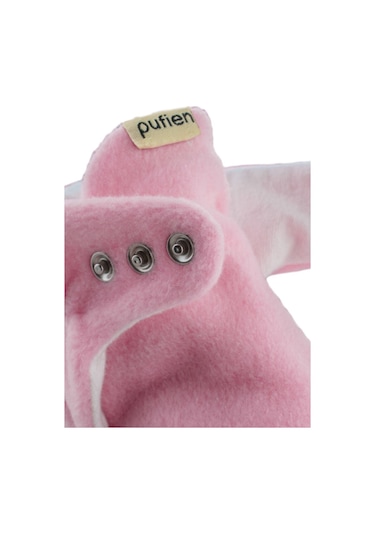 Organik Pamuk Astarlı, Bebek İlk Adım Ayakkabısı, Kaydırmaz Taban, Bebek Pandufu, Bej Patik Pembe