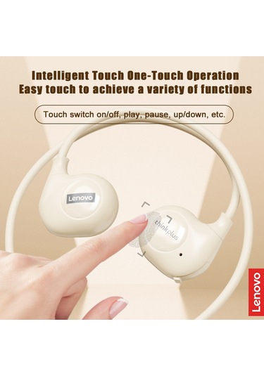 Qingmipy Lenovo Thinkplus Xt95 Beyaz Kulak İçi Kulaklıklar - Bt 5.3, 5 Saat Kullanım Süresi, 16mm Hoparlör, Geri Asılı Kullanim Şekli