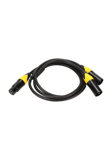 Konesam 1m Xlr Dağıtıcı Kablosu - 3pin Dişi'den Çift Erkek'e - Mikrofon Ses Adaptörü - Gürültüsüz Dengeleme